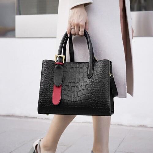 Fashion Alligator Women Handbags Crocodile Top-Handle Women Crossbody Bags Large Capacity Quality Leather Ladies Messenger Bags