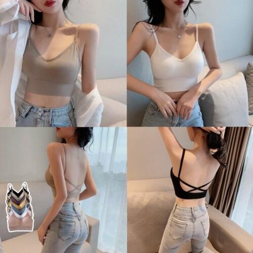 2021 Fashion Cotton Girls Fitness Bra Tops Breathable Yoga Running Sport Bra Underwear Women Tops for Women Bralette Workout Top