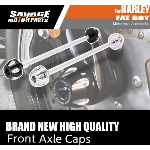 Motorcycle Accessories Front Axle Caps Fork Slider For Harley Davidson FAT BOY Softail Standard 2018-2021 W/Ball Cut Edge Covers