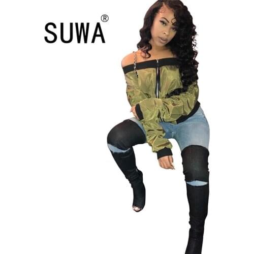 New Product 2020 Slash Collar Long Sleeve Coats Jacket Fashion Trendy Chic Party Sexy Ladies Short Top Wholesale