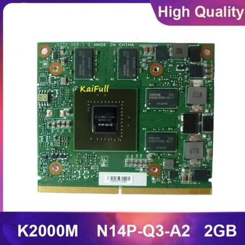 Original N14P-Q3-A2 2G CN-0D30WG 0D30WG K2000M K 2000M Graphic Card for Dell Precision M4700 M4800 HP Elitebook 8560W Fully Test