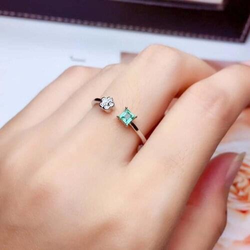 Proposal ring For your Wife Natural and Real emerald ring 925 sterling silver Fine jewelry For men or women