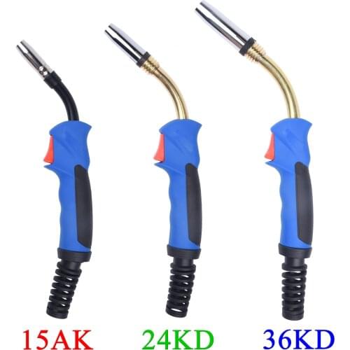 15AK 24KD 36KD Professional MIG MAG MB Welding Torch Air Cooled Contact Tip Swan Neck Holder Gas Nozzle European Type