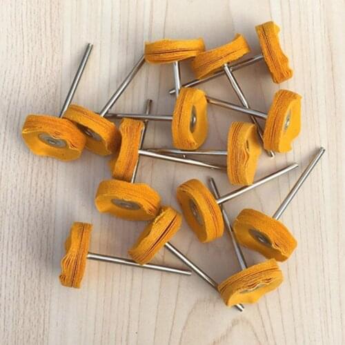 10pcs Dental Polishing Cloth Wheel Teeth Polisher Grinding Polishers for Low Speed Straight Handpiece 2.35mm Oral Material