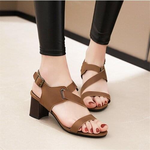 Women Sandals 2021 Women Heels Shoes For Women High Heels Summer Shoes Woman Lace Up Peep Toe Chaussures Sandals