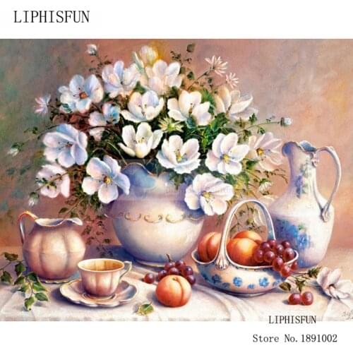 DIY Diamond Embroidery Flower Fruit 5D Diamond Painting Cross Stitch Full Square Drill Rhinestone Decoration