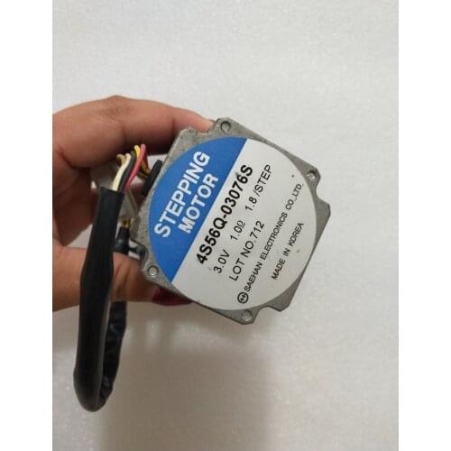 4S56Q-03076S stepper motor , used in good condition . 80% appearance new , good working , free shipping