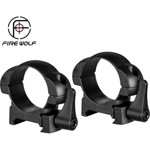 Steel Weaver Rings 30MM Low Profile Black Matte Top Mount