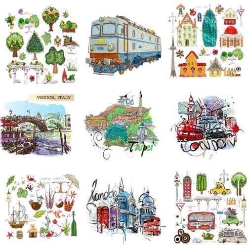 Iron on Transfer for Clothing Thermoadhesive Patches T-shirt Stickers Diy Car Thermotransfer for Clothes Textile Vinyl Stripes C