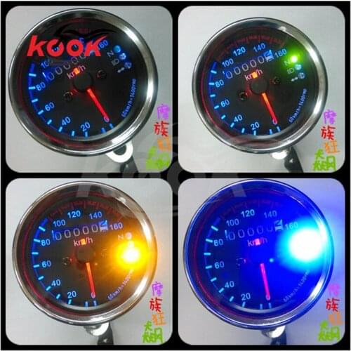 Universal Motorcycle Speedometer Odometer Gauge ATV Bike Scooter Backlit Dual Speed meter with LED Indicator motorbike moto ATV