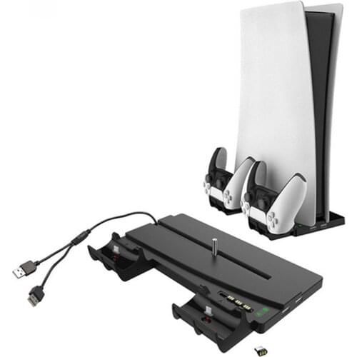 Vertical Stand Base Bracket Dual USB Port Controller Charging Dock for PS5/PS5 Digital Edition Game Console