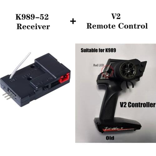 WLtoys K989 K969 RC Car Spare Parts Receiver Circuit Board K989-52 Telecontroller 12428-0343 V2 2.4G Remote Controller