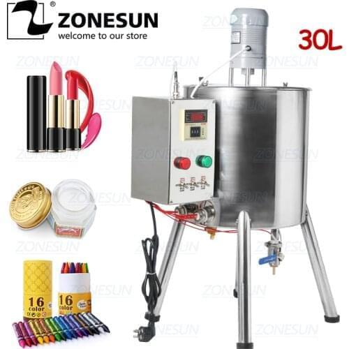ZONESUN Lipstick lipgloss lip gloss Heating Filling Machine Mixing Heater Tank Hot For Chocolates Crayon Handmade Soap Fillier
