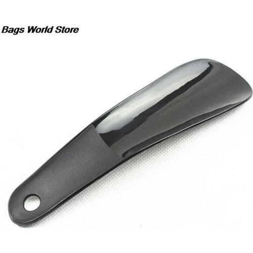 1PCS 16cm Shoe Horns Professional Black Plastick Shoe Horn Spoon Shape Shoehorn Shoe Lifter Flexible Sturdy Slip High Quality