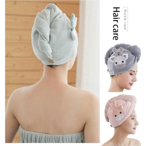 1PC Polyester Hair Fast Drying Dryer Towel Bath Wrap Hat Quick Cap Turban Dry Quick Drying Lady Household Bath Tool Shower Hat