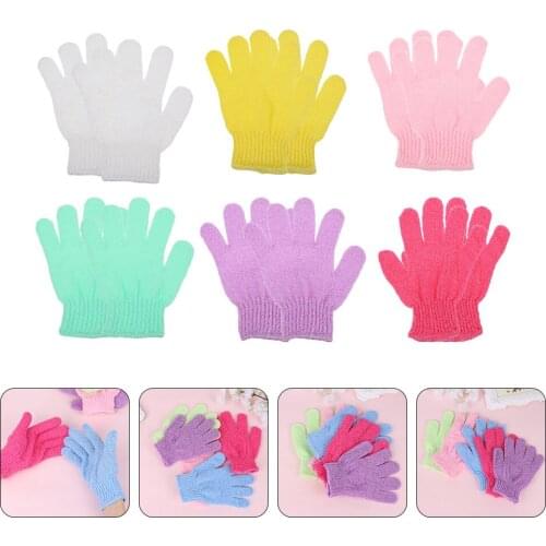 12Pcs Exfoliating Bathing Glove Shower Remove Dead Skin Body Scrubber Body Cleaning Scrub Bathroom Products Skin Removal