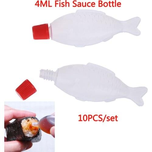 10pcs 4ML Fish Sauce Bottle Sushi Tool Condiment Mustard Dispenser Sauce Cruet