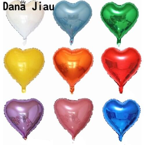18inch colorful heart Shaped Foil Balloon pink wedding Birthday Party Decoration holiday Air Balloons Event star Baloon kids toy