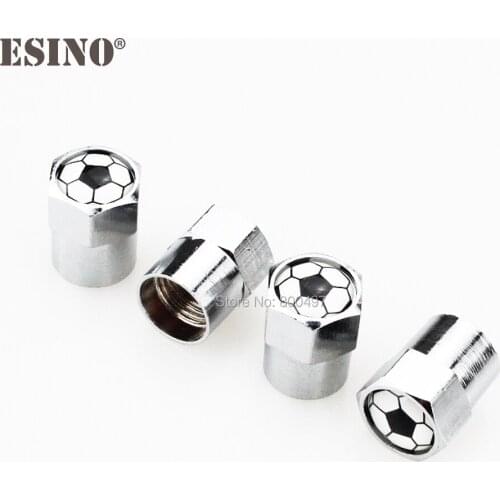 200 x Car Styling Cool Fashion Stainless Zinc Alloy Football Car Tire Valve Caps Wheel Tires Tyre Stem Air Cap Airtight Covers