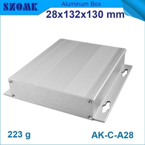 4 pcs/lot Extrusion aluminum material electronic box enclosure project build screw lock tool case 28(H)x132(W)x130(L) mm