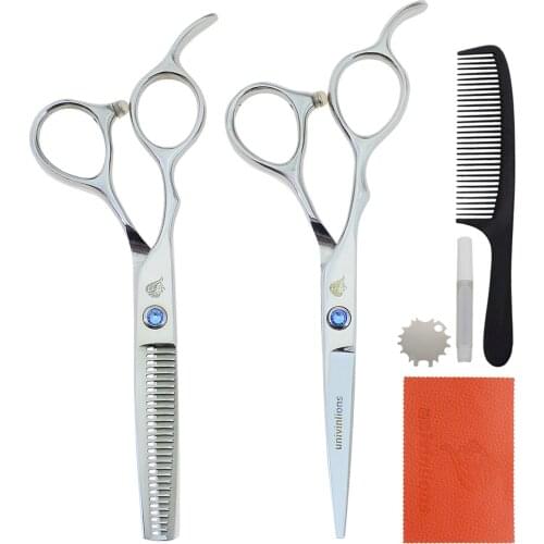 5.5/6.0" Lefty Professional Barber Razor Blade Haircut Scissors Left Handed Hairdressing Scissors Left Hair Cutting Shears Kit