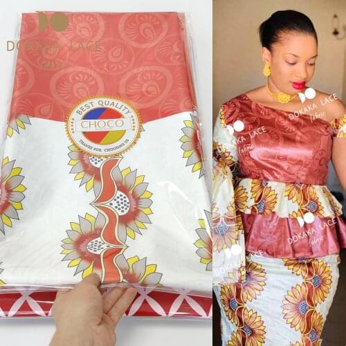 5 Yards African Basin Riche Fabric High Quality Brocade Design Bazin Riche Sewing Guinea Printing Lace for Lady Party Dresses