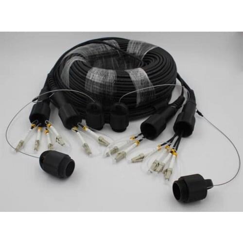 50m 6 cores Outdoor DVI LC-LC Fiber optic Patch cord waterproof SM MM Armored CPRI TPU cable Singlemode FTTH FTTA jumper ELINK