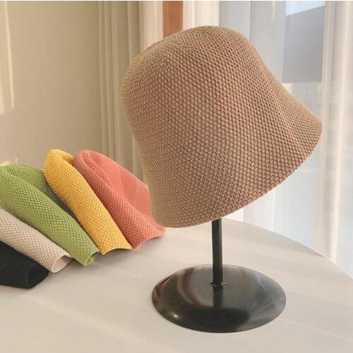 65% Dropshipping!!Fisherman Hat Breathable Hollow Out Cotton Portable Bucket for Women