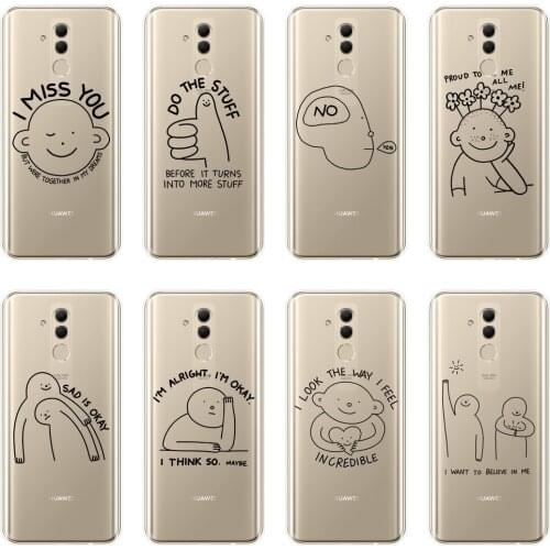 Funny Quotes Cute Text Phone Case For Huawei Mate 20 10 9 Pro Soft Silicon Back Cover For Huawei Mate 7 8 9 10 20 Lite Case