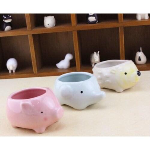 Flower Pot Cartoon Fleshy Ceramic Plant Pot Desktop Pot Animal Flower Pot Creative Flower Pot Planters for Succulents Pots