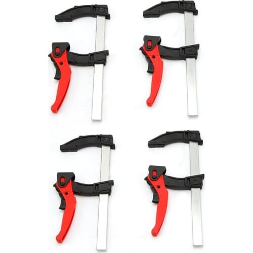DURATEC 4pcs F Clamps Woodworking Clamp F Clamp Fixed Fixture Quick Grip F Style Bar Wood Clip Plastic F Clamps