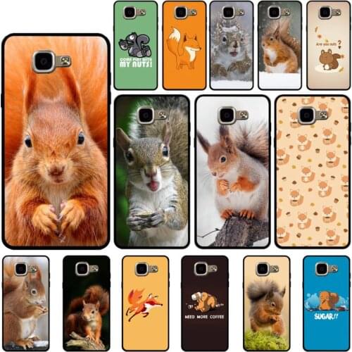FHNBLJ cute animal squirrel cartoon squirrel Phone Case for Samsung A6 A8 Plus A7 A9 A20 A20S A30 A30S A40 A50 A70