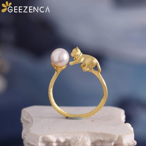 GEEZENCA Women's Silver Rings