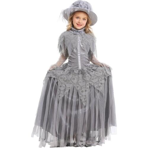 Halloween Princess Costume ghost Bride Costume Halloween party childrens Day Dance Costume