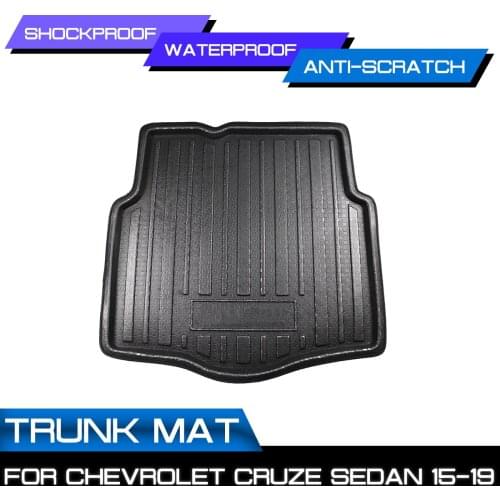 Car Rear Trunk Boot Mat Waterproof Floor Mats Carpet Anti Mud Tray Cargo Liner For Chevrolet CRUZE Sedan 2015-2019