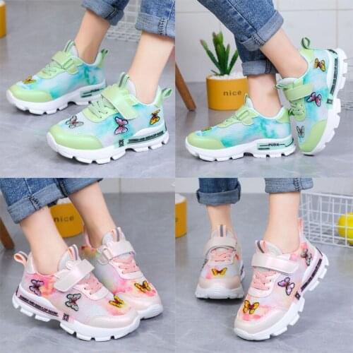 Butterfly Sneakers kids baby shoes girls Children Casual sneaker toddler Sports for girls 2 to 7 years old childrens shoes flat