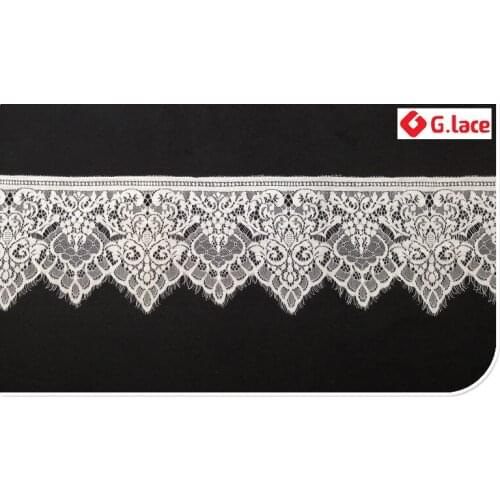 GLace Eyelash lace 3M/Lot 18cm width collar lace Wedding dress decoration garment underwear Skirt Lace TX056