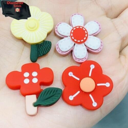 1PCS Resin Cute Cartoon Fridge Magnetic Sticker Kawaii Colourful Flower Refrigerator Magnet Stationery Toy Children Gift Kid Toy