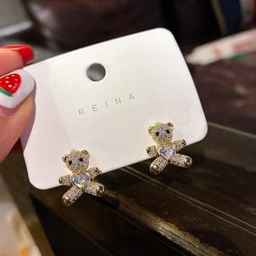 Fashion new simple love bear earrings For 2021 Women Jewelry Gift