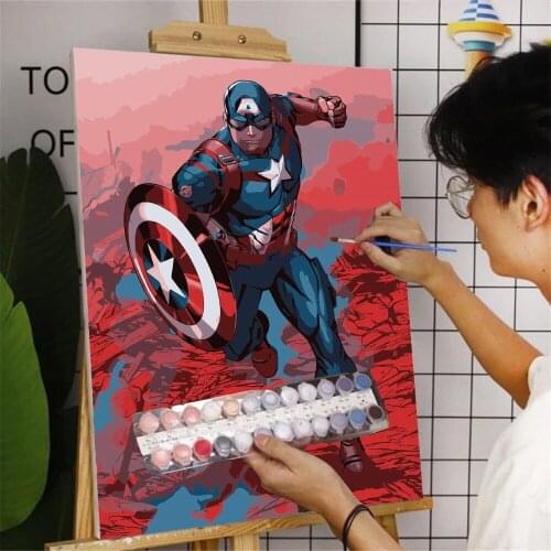 Marvel Superhero Lron Man DIY Painting By Numbers Poster Wall Adult Child Special Crafts Gift Custom Hand Painted Oil Painting