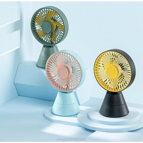 Mini Tabletop Fan Quiet Portable Mini USB Rechargeable Desktop Fan 4000mAh Air Circulator Head Rotatable Desk M24 21 Dropship