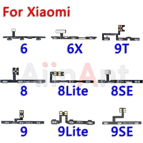 Volume Side Switch on off Button Key Power Flex Cable For Xiaomi Mi 6 6X 8 8SE 9 9T 9SE Lite Pro Plus Power Flex