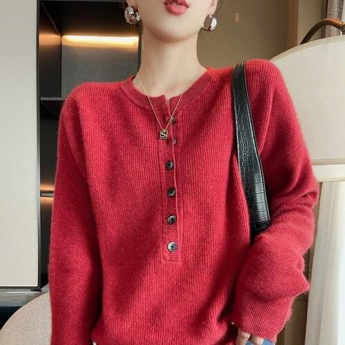 2021 Autumn And Winter New Cashmere Sweater Womens Pullover Sweater 100% Pure Wool Casual Knitted Warm Top