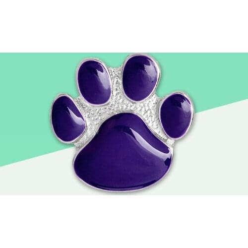 Attractive Animal Series Blue Dog Paw Shape Brooch! Delicate Crystal Badge Jeans Backpack Clothes Jewelry Gifts For Pet Lovers