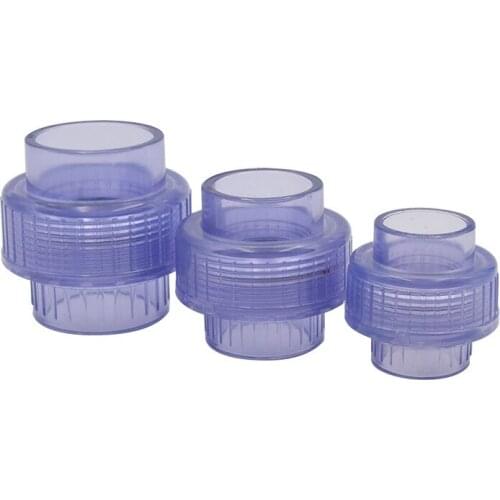 Transparent Plastic UPVC Union Quick Connector Water Supply Pipe Water Hose Garden Irrigation Tube Fish Tank Fittings