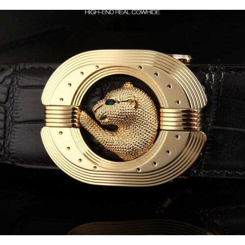 2021 New Belt Mens Leather Mens Wear Top Cowhide Youth Trend Simple Leisure Business Diamond Cheetah Belt