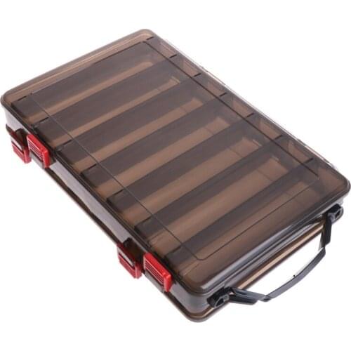 Fishing Box Bait Lure Hook Storage Double Side V Shaped Tackle 14 Compartments