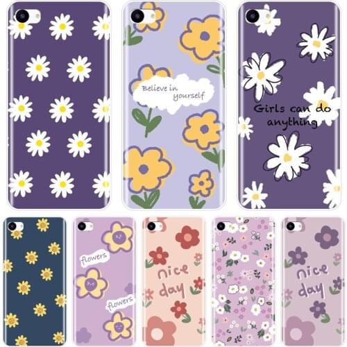 Daisy Flower Yellow Case For Meizu 15 Lite 16 Plus 16th 16x Silicone Soft Back Cover For Meizu Pro 6 7 Plus U10 U20 Phone Case