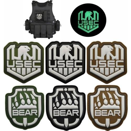 USEC Bear PVC Patch Game Fan Armband Badge Sticker Decal Applique Embellishment Decorative Military Tactical Rubber Patches