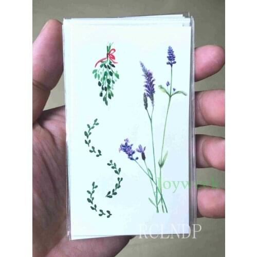 Waterproof Temporary Tattoo blue and purple flower tatto stickers flash tatoo fake tattoos for girl women lady